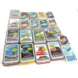 Selection vintage and later cased Trumps cards to include Motor cycles, military planes, bombers etc