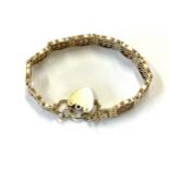 Vintage chunky 9ct gold gate bracelet, approximate weight 27.4g