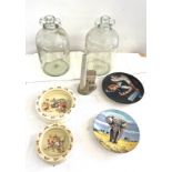 Selection of miscellaneous to include glass demi johns ornaments etc