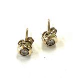 9ct gold diamond stud earrings