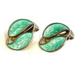 Pair David Anderson enamel earrings