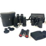 Miranda 10 x 50 binoculars, prisma zoom 7x - 15 x 35 binoculars, Optus 10 x 25 binoculars, all