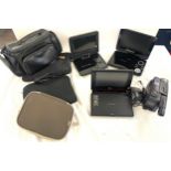 JVC GR-AX16E Compact VHS Camcorder Video Camera Optical 22x, 3 x portable DVD players, all untested