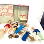 Vintage dolls to include Tammy doll case with Tammy, Tressy, Dawn etc