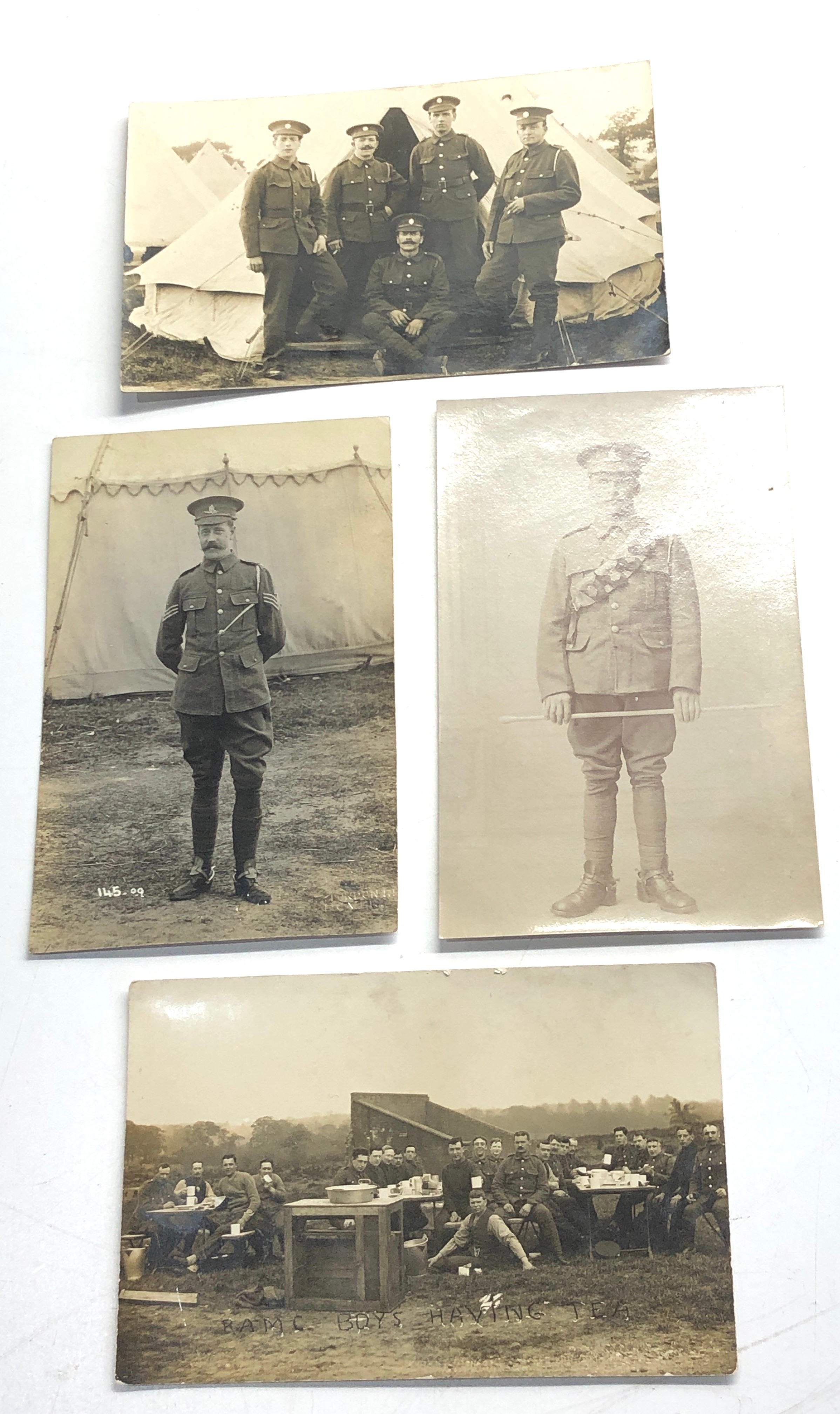 4 ww1 real photo postcards