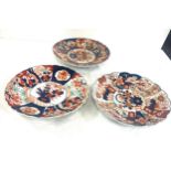 3 Imari chargers measure approx