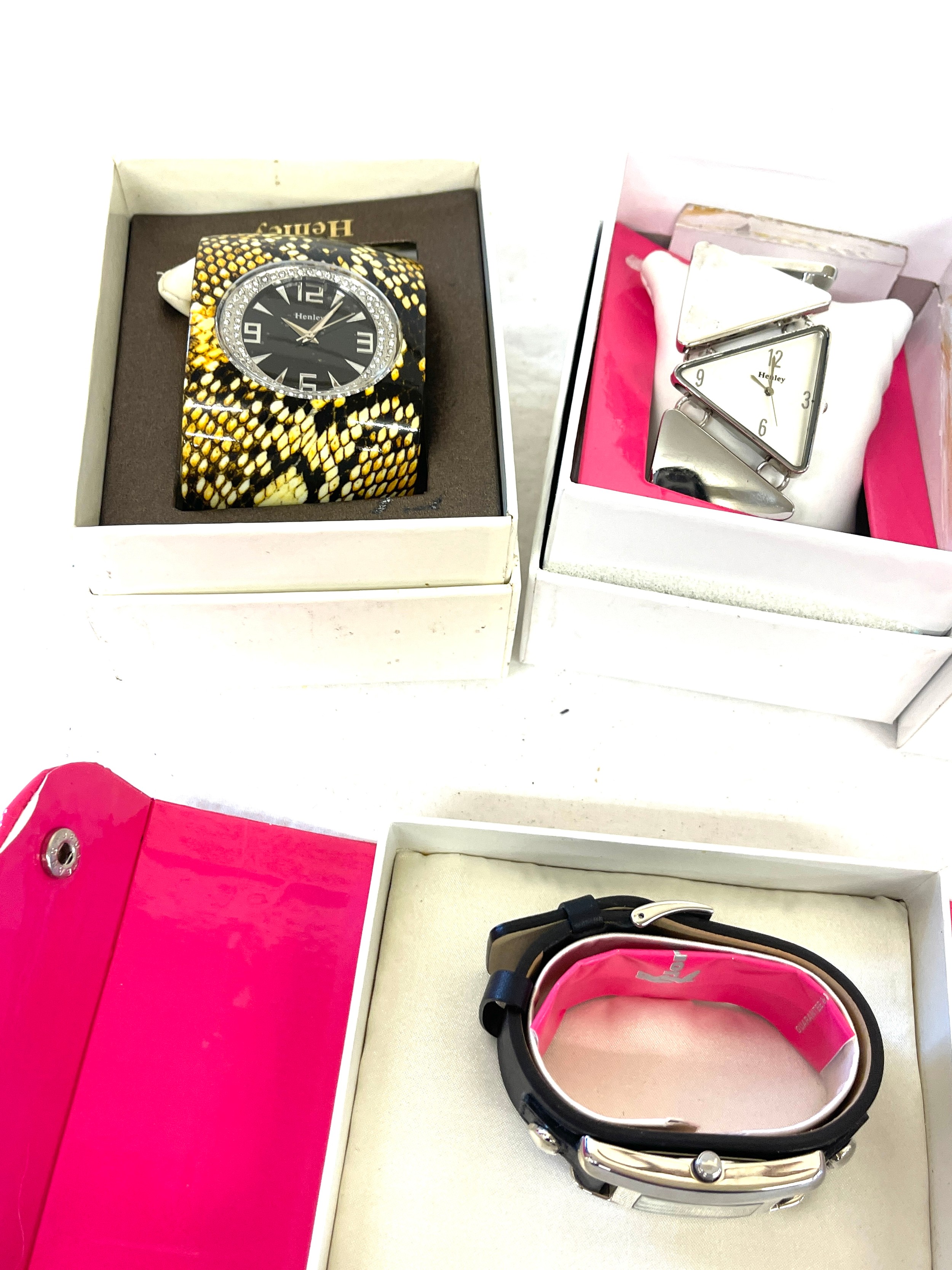 Selection of 4 boxed Henley and Jordan battery operated ladies watches, all in working order (new - Image 2 of 3