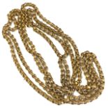 Antique gold plated guard chain