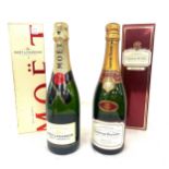 Boxed Moet and Chandon Champagne 750ml, 1 bottle Laurent Perrier Champagne. in presentation box