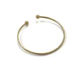 9ct gold bangle, approximate weight 2.5g