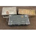 Selection 3 vintage ammunition boxes