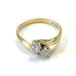 14ct gold and cz dress ring, approximate weight 2.6g