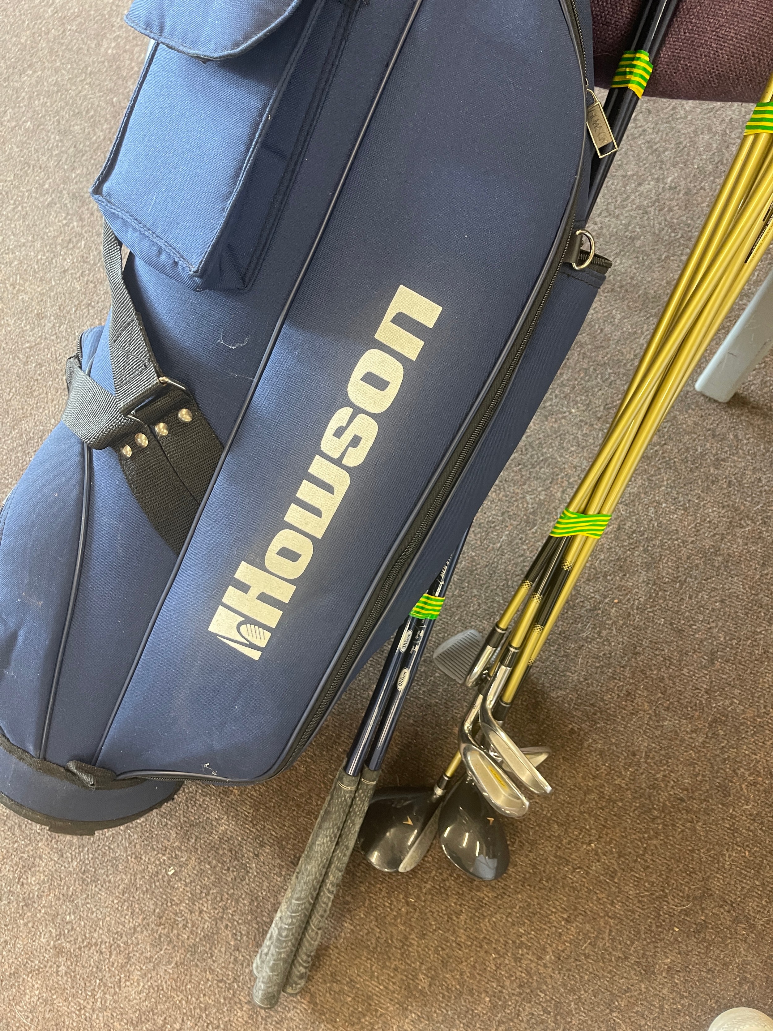 Howson golf bag with a selection of golf clubs - Image 2 of 3