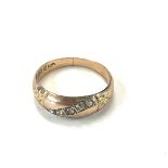 9ct stone set ring, approximate weight 1.6g