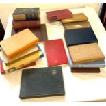 Selection vintage and antique books to include The works of Shakesphere 1895, Early history book,