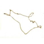 9ct gold necklace chain, approximate weight 3g