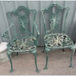 2 plastic garden chairs