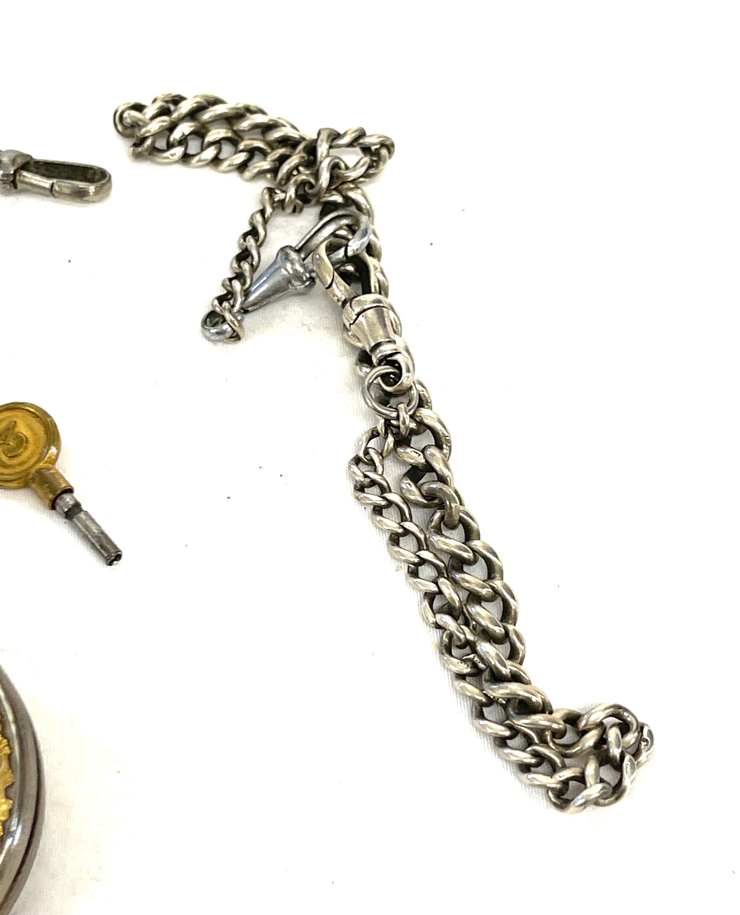 Gents silver pocket watch - Image 3 of 4