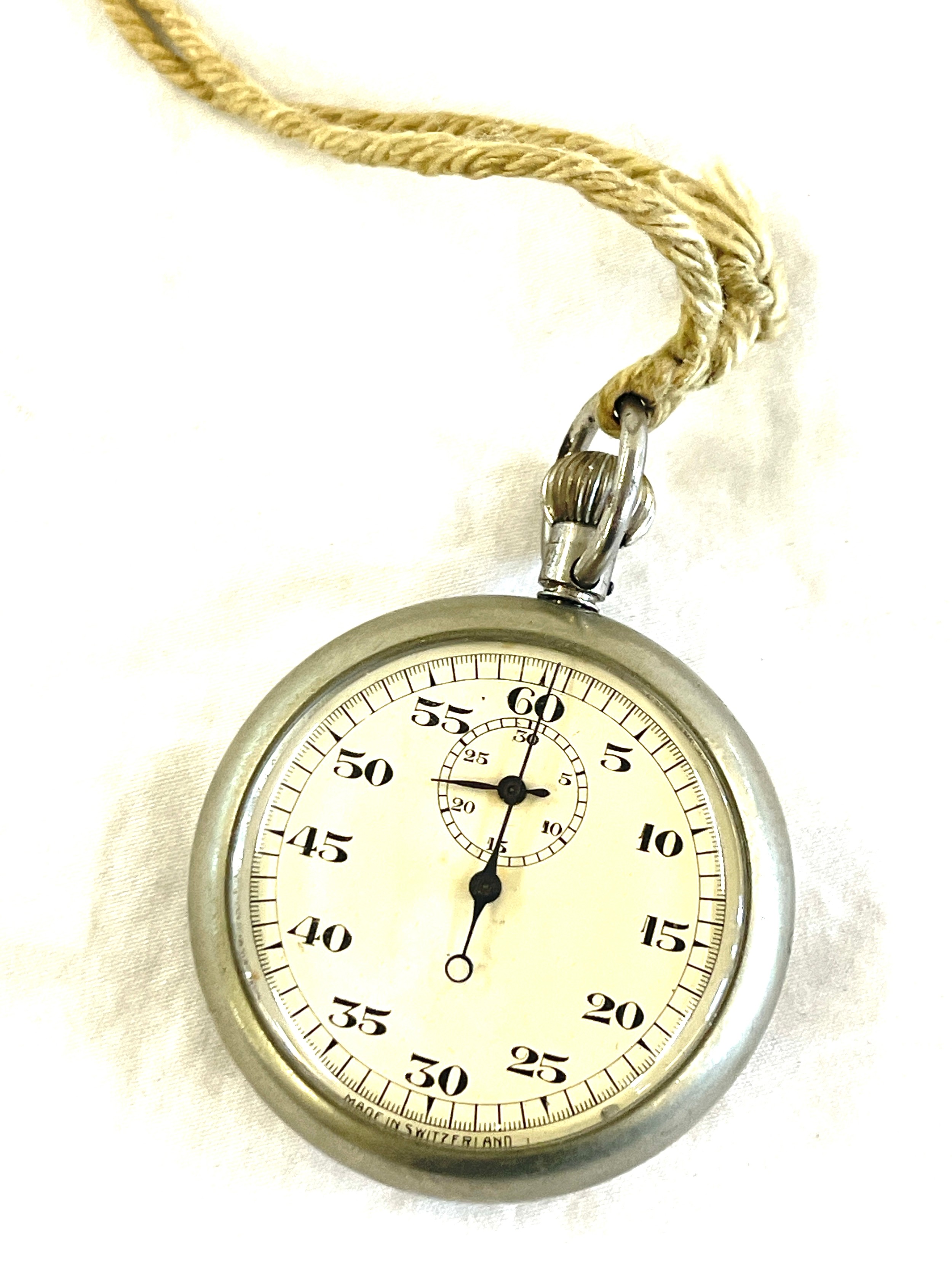 Silver plated stopwatch with marks to back - Image 2 of 3