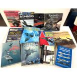 Selection of books to include Bombers, Air power, Russian top guns, military aircraft, British