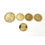 5 Victorian silver coins