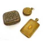 Antique vintage sovereign case, scent bottle and pill box