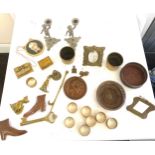 Selection of brassware