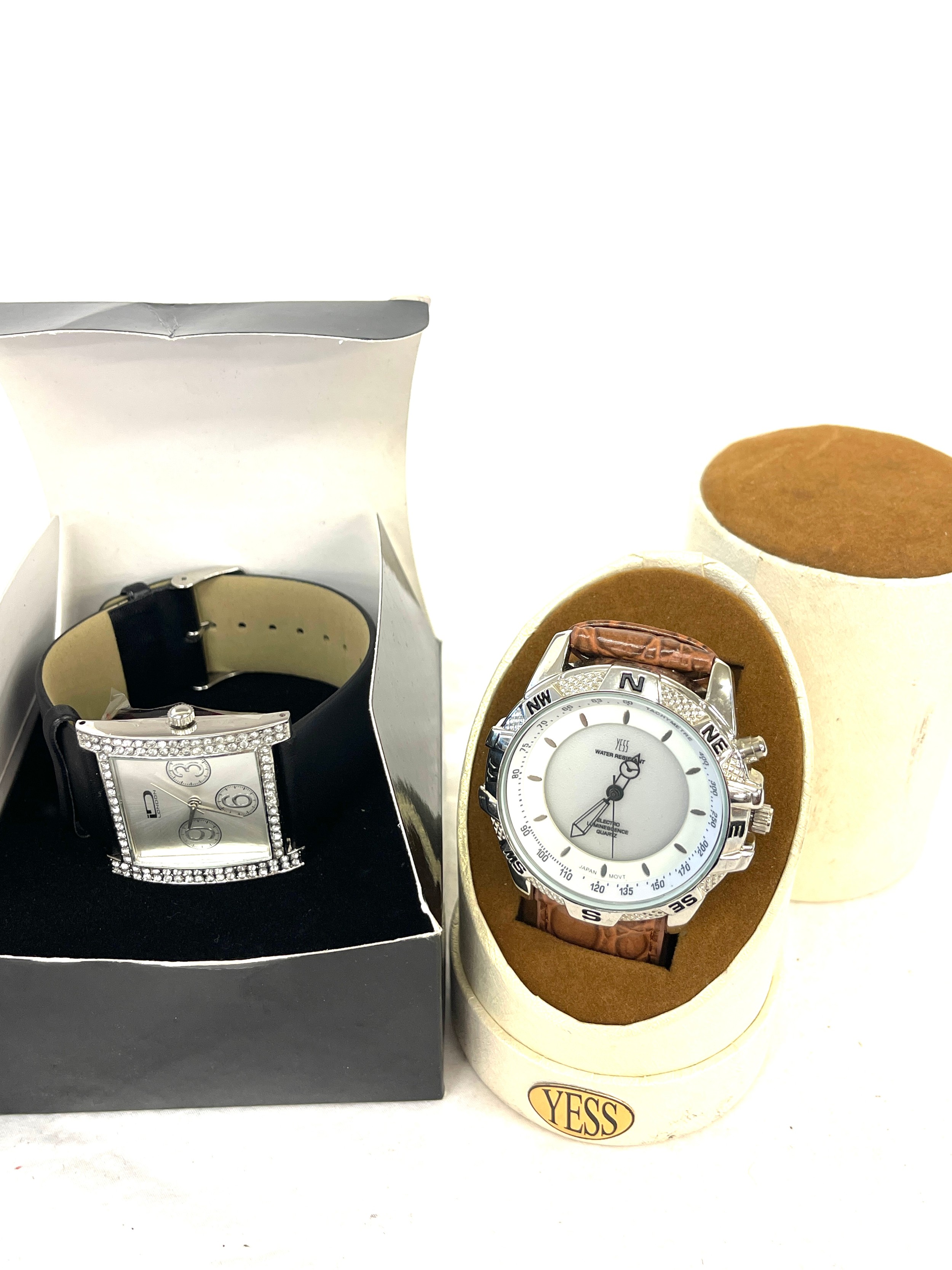 Selection of 4 boxed Yess, Figaro and Rave battery operated ladies and mens watches, all in - Image 2 of 3