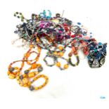 Large selection of costume jewellery bead necklaces etc