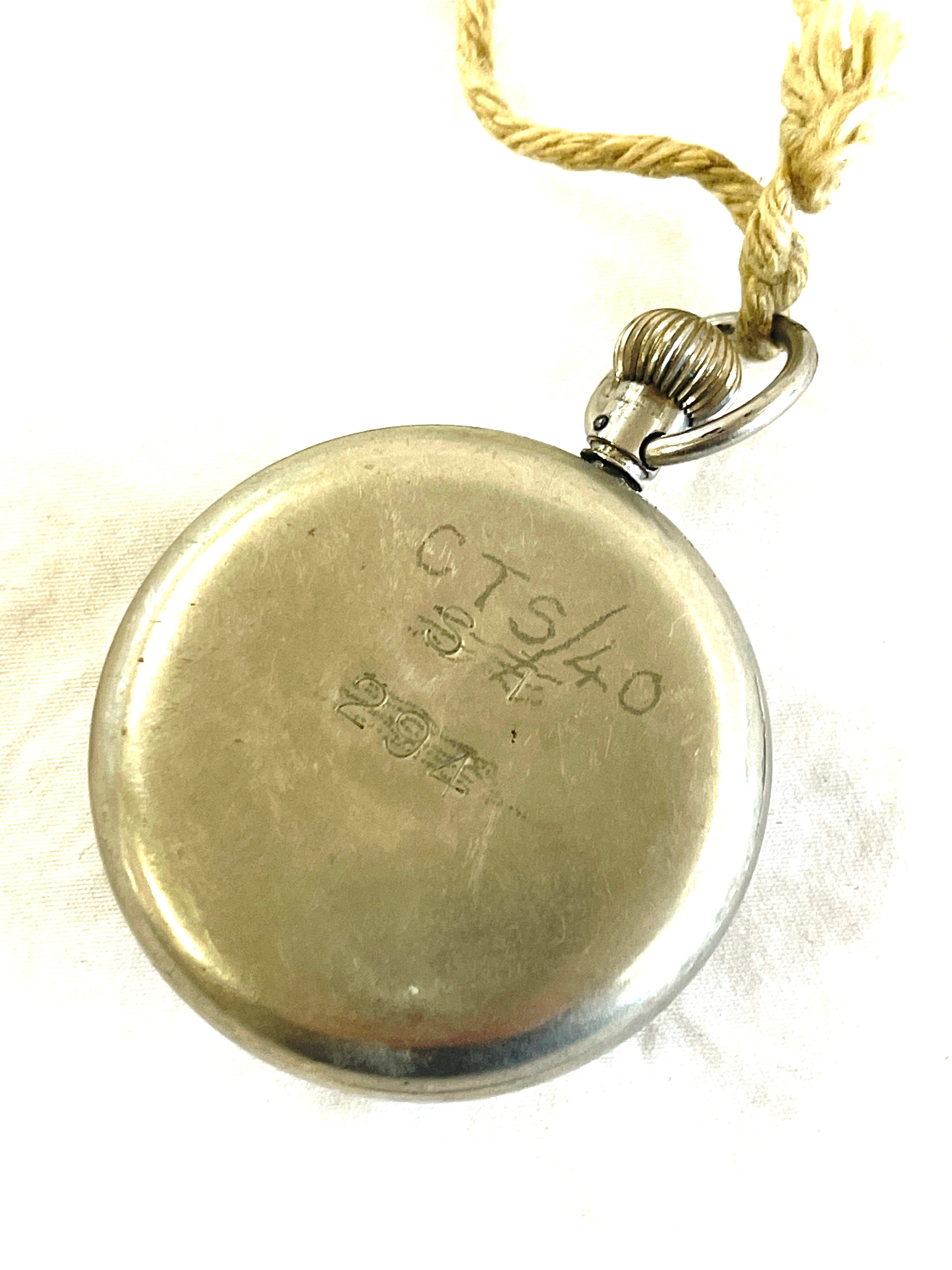 Silver plated stopwatch with marks to back - Image 3 of 3