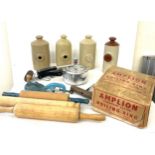 Selection kitchenalia, quantity of demi johns