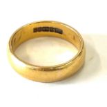 Vintage 22ct gold wedding ring, approximate weight 7.4g