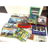 Selection of railway books, model etc