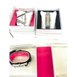 Selection of 4 boxed Henley and Jordan battery operated ladies watches, all in working order (new