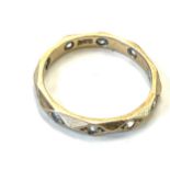 9ct gold eternity ring, approximate weight 1.6g