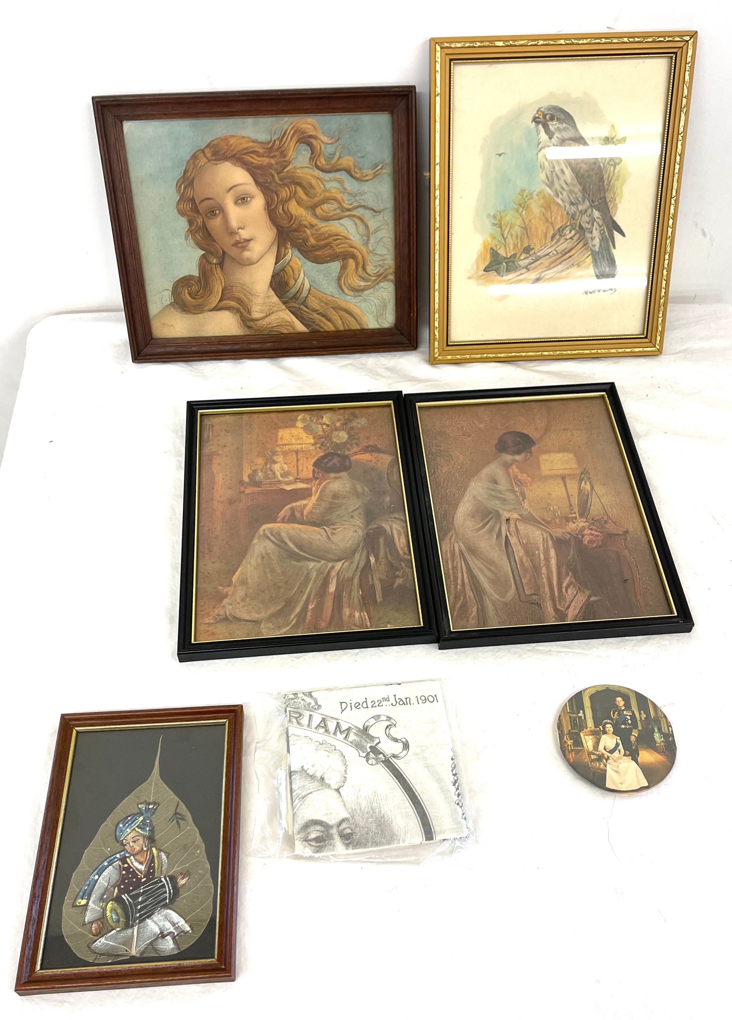 Selection framed prints, various sizes, various scenes