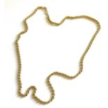 Ladies 9ct gold rope chain, approximate weight 3.3g, approximate length 18 inches