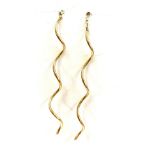 Pair 9ct spiral earrings, approximate weight 0.8g