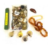 Selection of costume jewellery includes beads etc