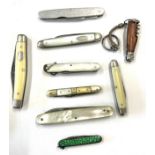 Selection antique / vintage pen knifes (9 in total)