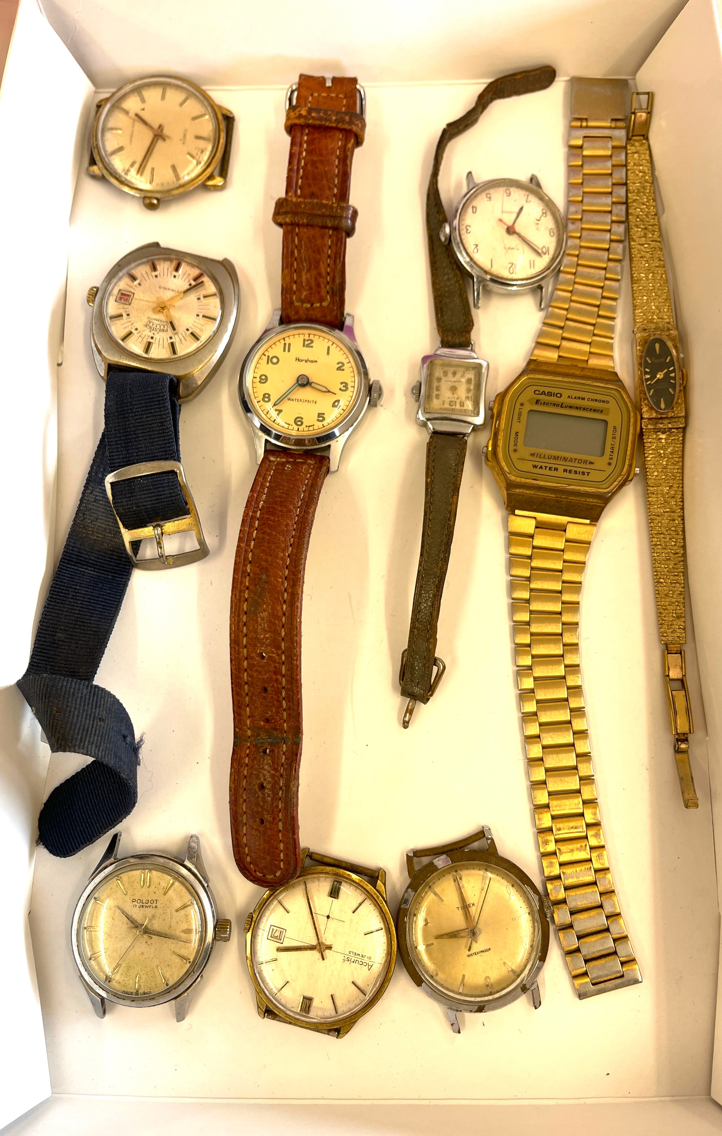 Selection of mens and ladies wristwatches, all untested