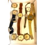 Selection of mens and ladies wristwatches, all untested