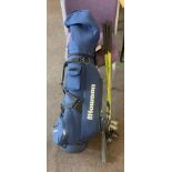 Howson golf bag with a selection of golf clubs