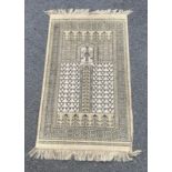 Vintage prayer rug, approximate measurements: Length 48 inches, Width 27 inches