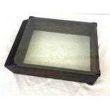 Small vintage cube display case / box, approximate measurements: Width 14 inches, Height 10.5