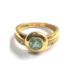 9ct gold synthetic spinel ring (3g)