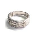 9ct white gold diamond ring weight 4.5g