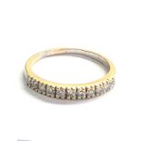18ct gold vintage diamond half-eternity ring (2.9g)