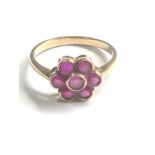 9ct gold ruby ring weight 2.1g