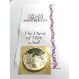 The 100 greatest masterpieces 1978 Hallmarked Silver 2oz medallion